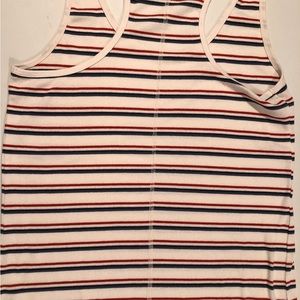 ❤️💲ALE❤️ Red White Blue stripes razor back tank top XXL with lots of stretch ❣️